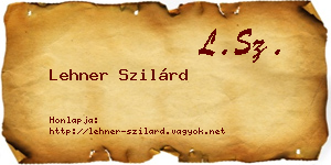 Lehner Szilárd névjegykártya